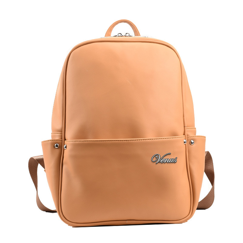 Classic Minimal Women Leather Backpack